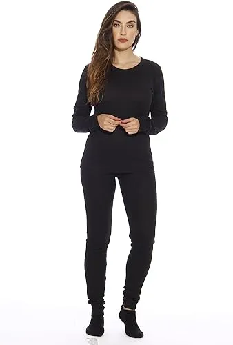 2PC Ladies thermal set Black