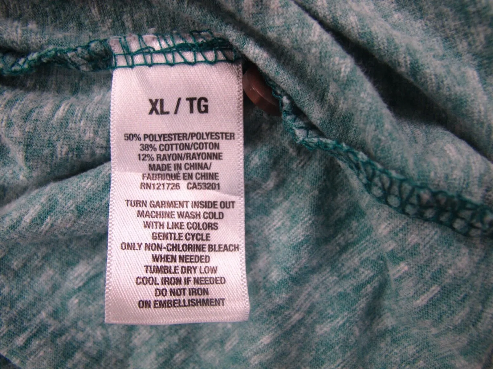 Aeropostale Henley T Shirt Top Long Sleeves Round Neck Light Blue Size X Large