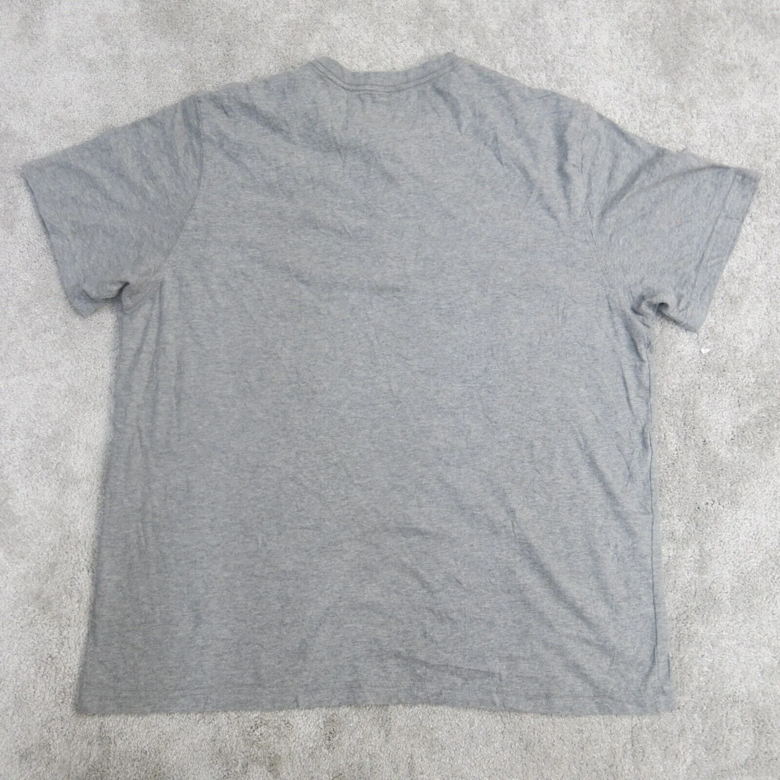 American Eagle Mens Henley T Shirt Standard Fit Short Sleeve Gray Size X Large