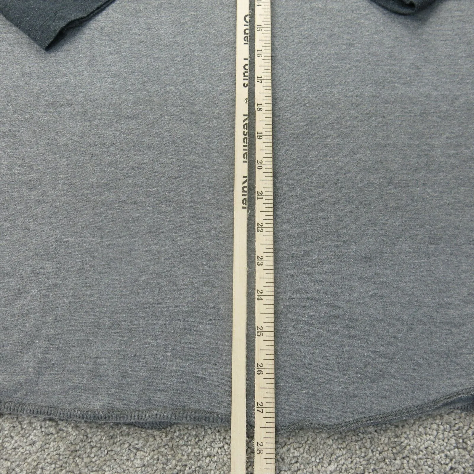 American Eagle Shirt Mens Large Gray Henley Tee Long Sleeve Casual Classic Fit