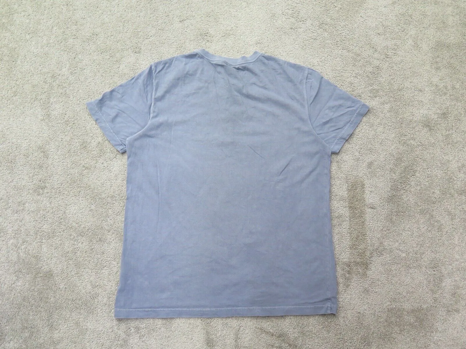 American Eagle Shirt Mens Medium Blue Standard Fit Swoosh Logo Casual Henley Tee