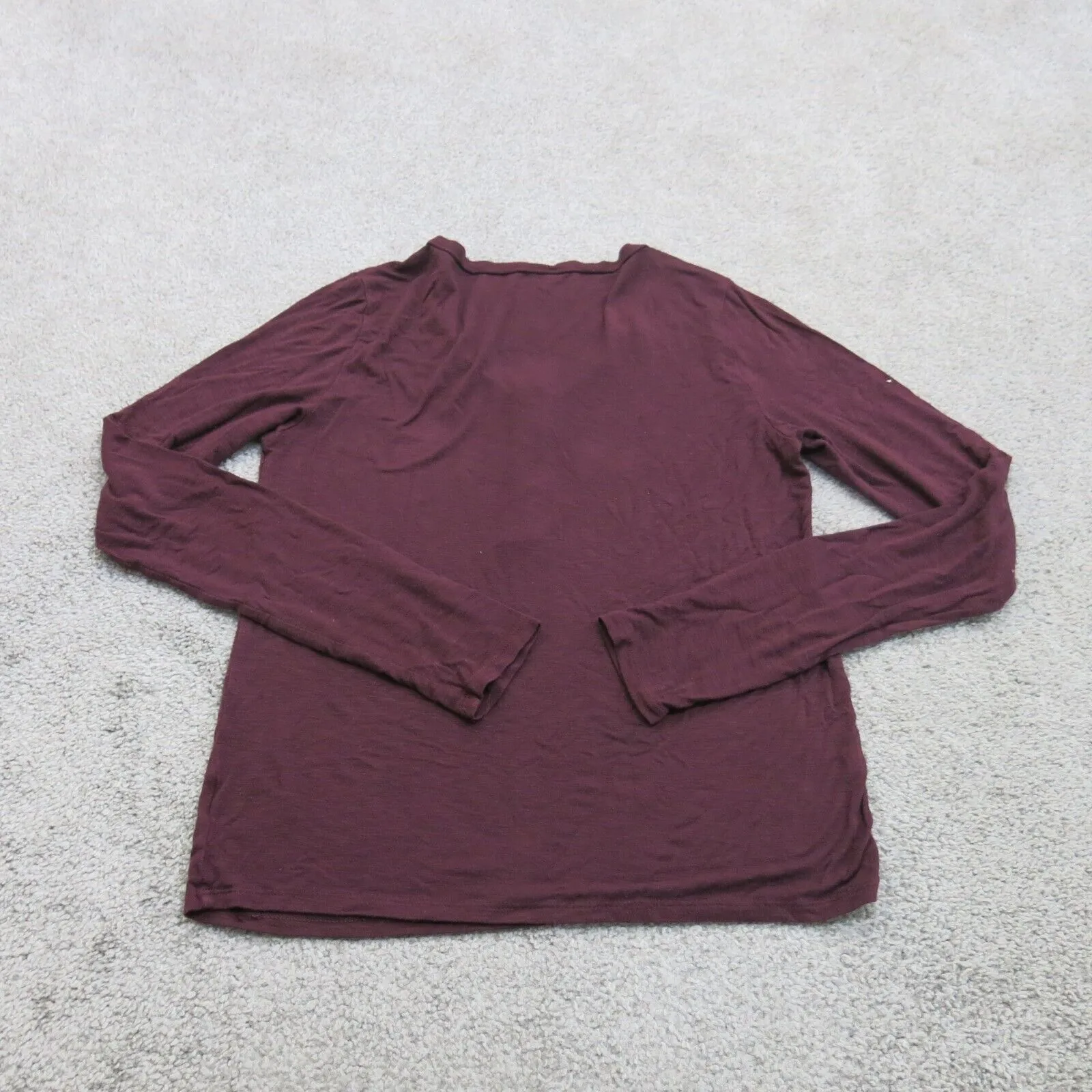 American Eagle Shirt Women Small Red Long Sleeve Pullover Henley Tee Soft & Sexy