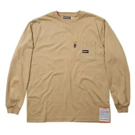 Berne FR Khaki Crew Neck Long Sleeve T-Shirt Tall
