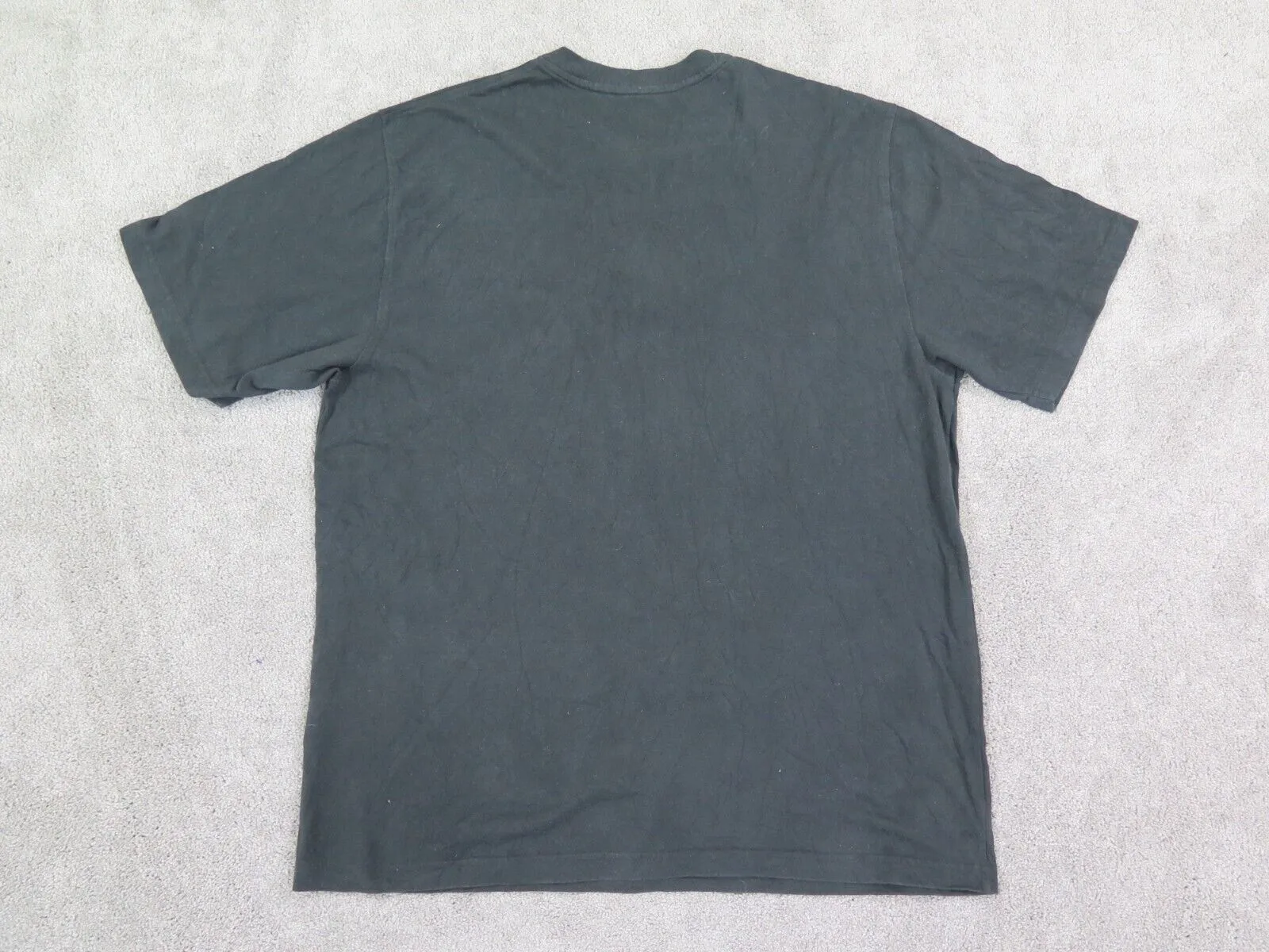 Carhartt Shirt Mens Large Black Henley Original Fit Short Sleeve Pocket Outdoors