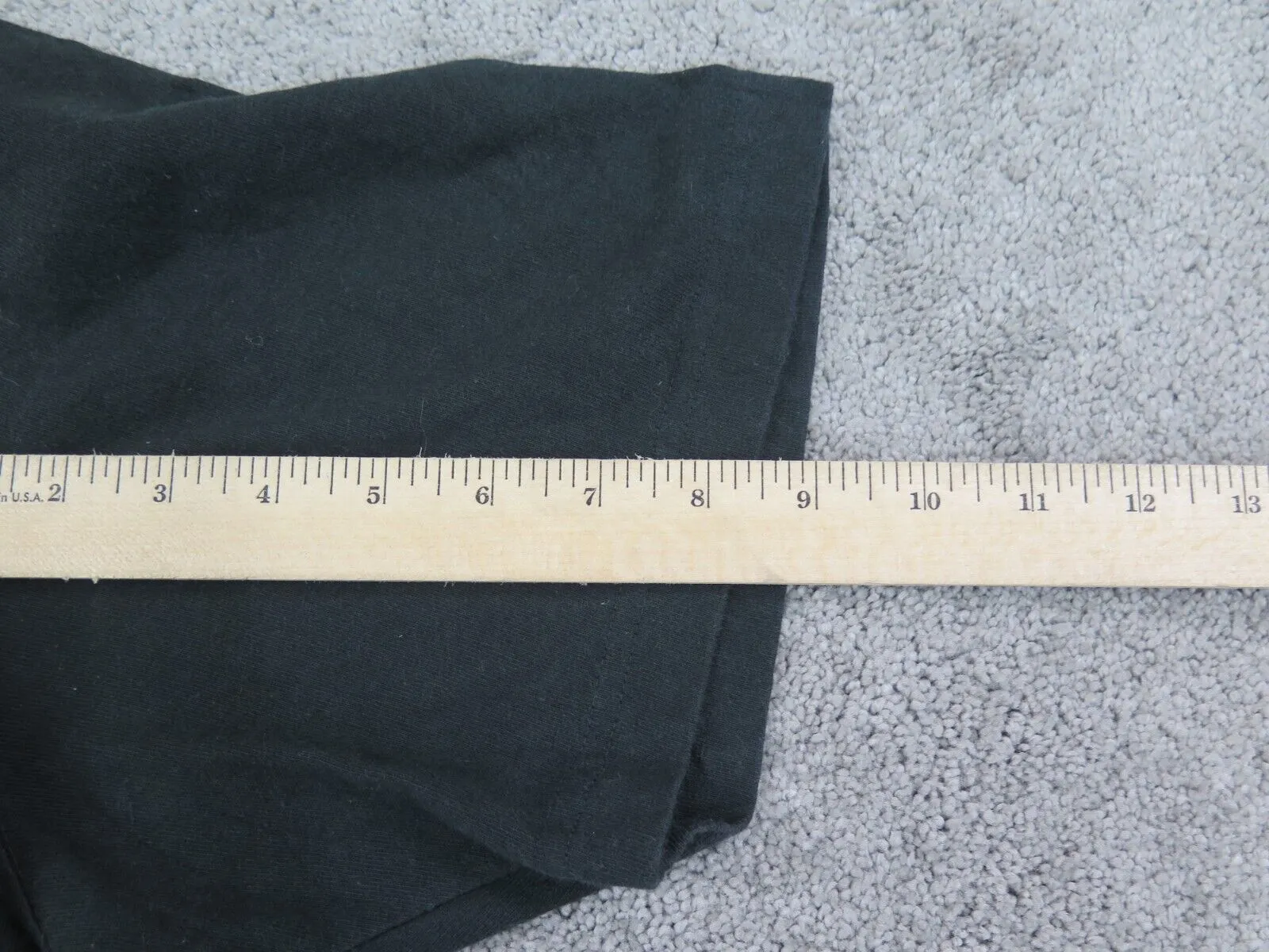 Carhartt Shirt Mens Large Black Henley Original Fit Short Sleeve Pocket Outdoors