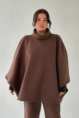 Charlotte Poncho - Espresso