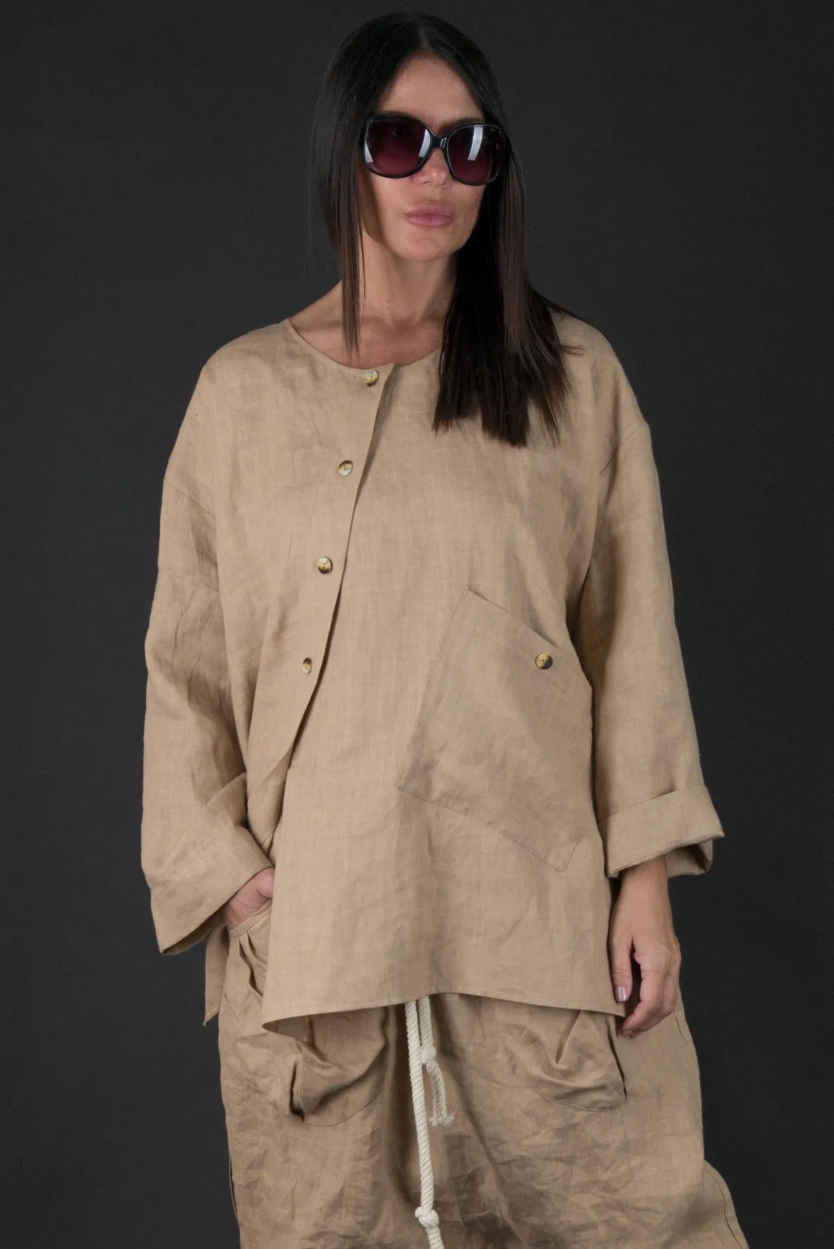 CLARA Loose Linen Tunic