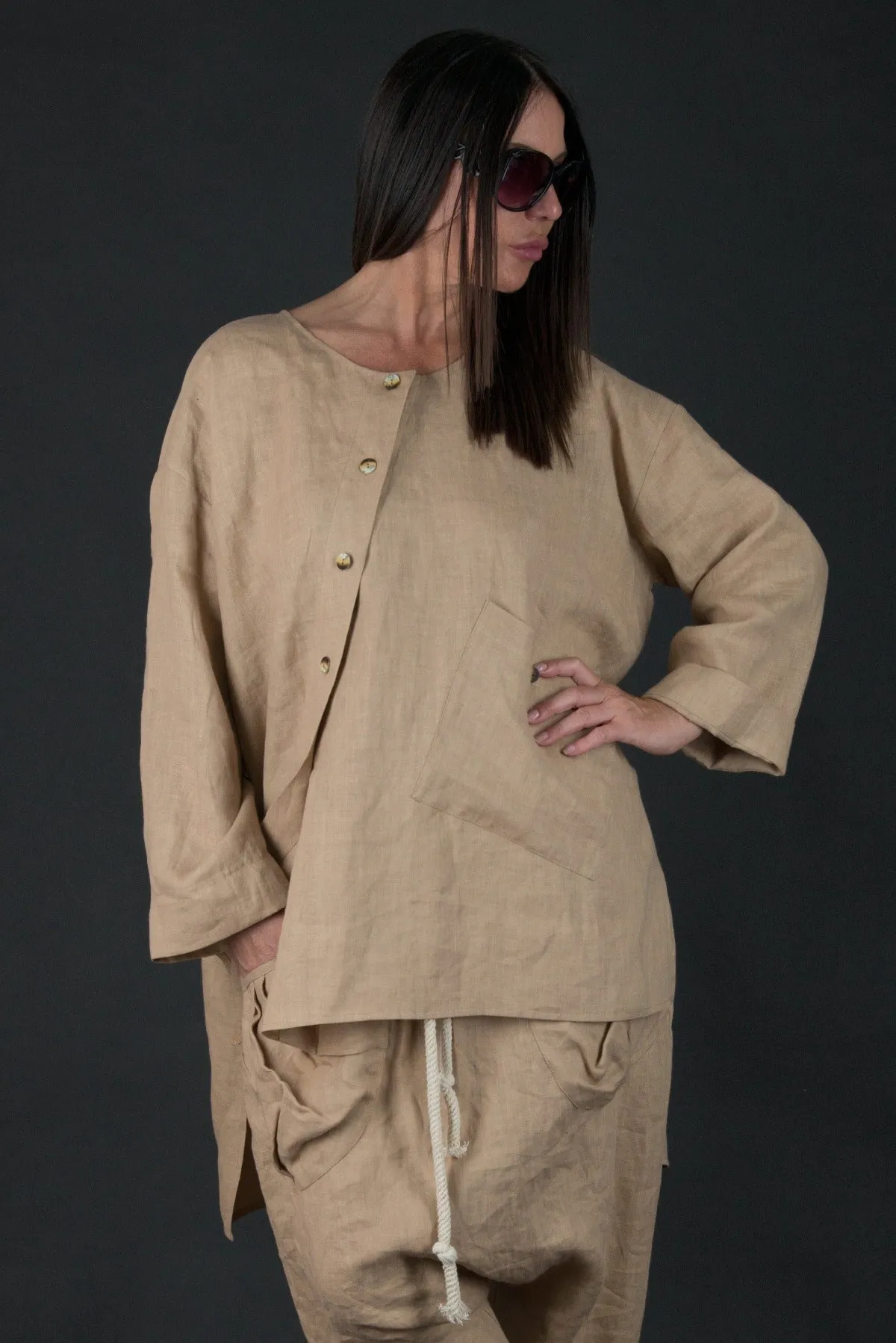 CLARA Loose Linen Tunic
