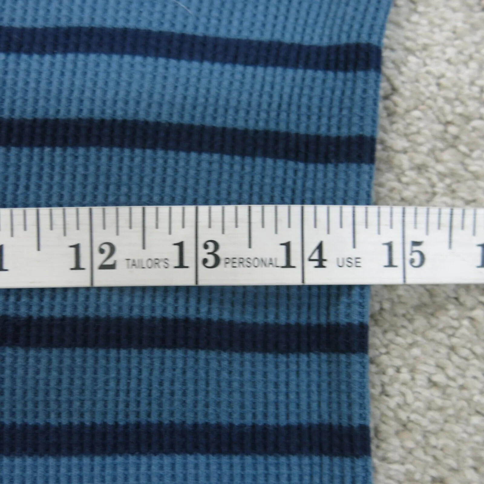 Columbia Shirt Womens Large Blue Black Long Sleeve Striped Knitted Henley Neck