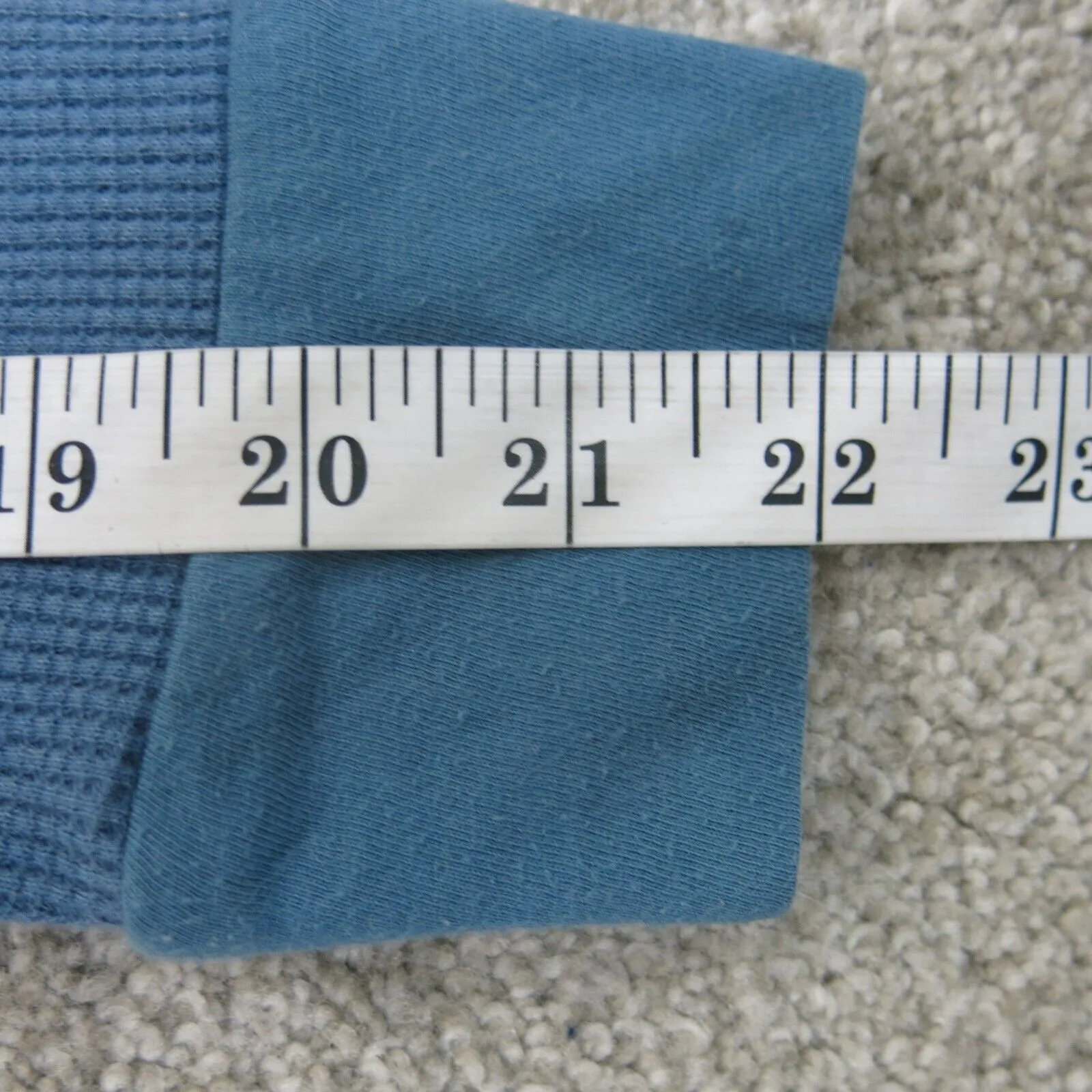 Columbia Shirt Womens Large Blue Black Long Sleeve Striped Knitted Henley Neck