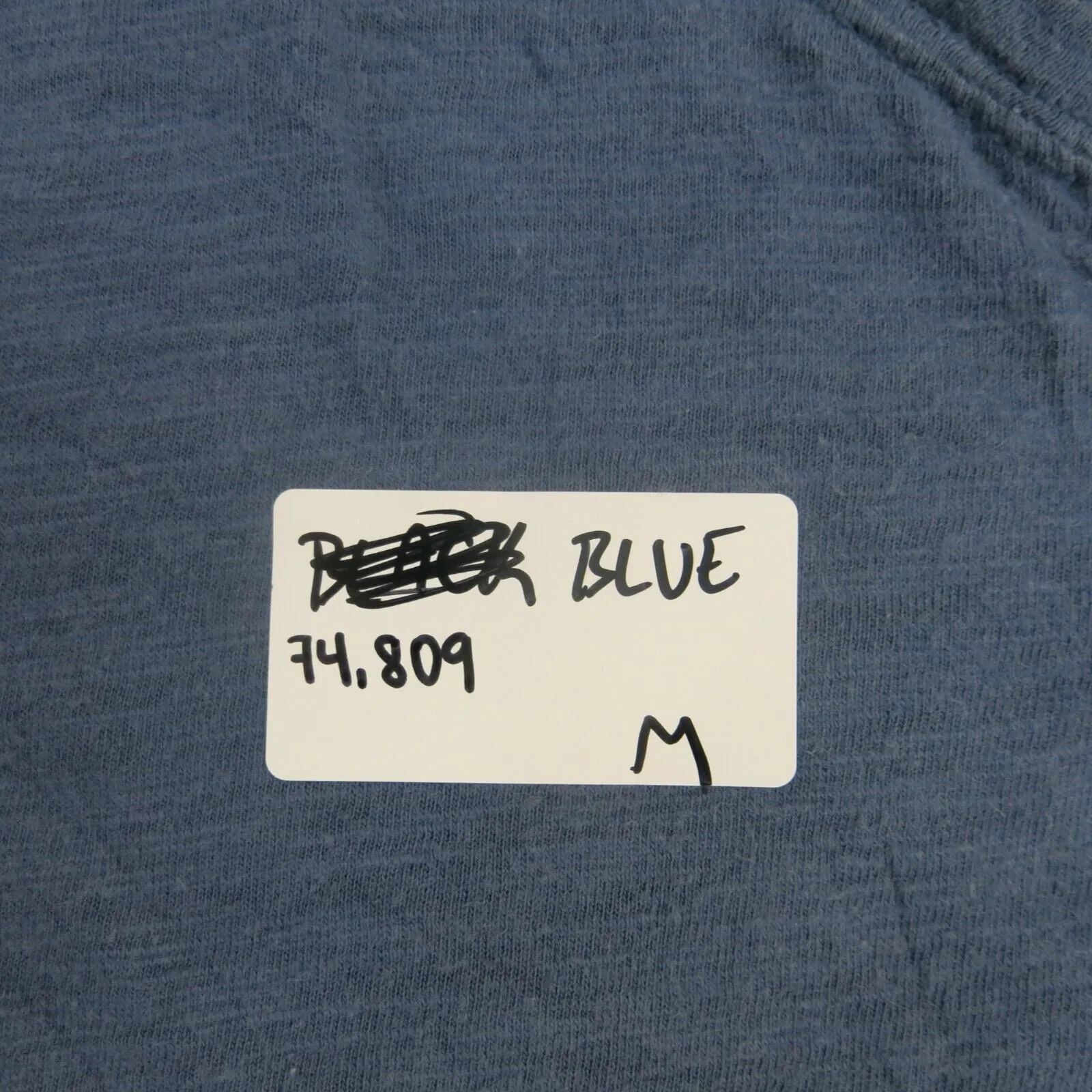 Converse One Star Shirt Mens Large Blue Cap Sleeve Henley Neck Tee Casual Pocket