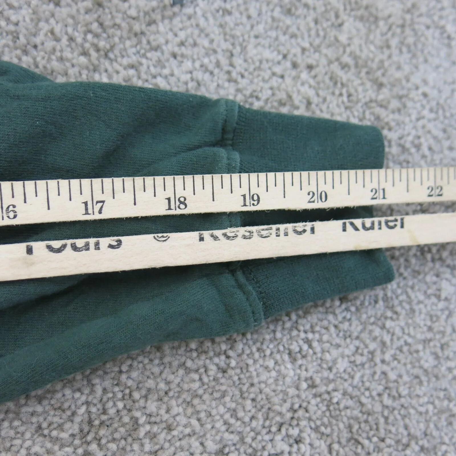 Dickies Shirt Mens Medium Green 100% Cotton Henley Neck Tee Workwear Long Sleeve