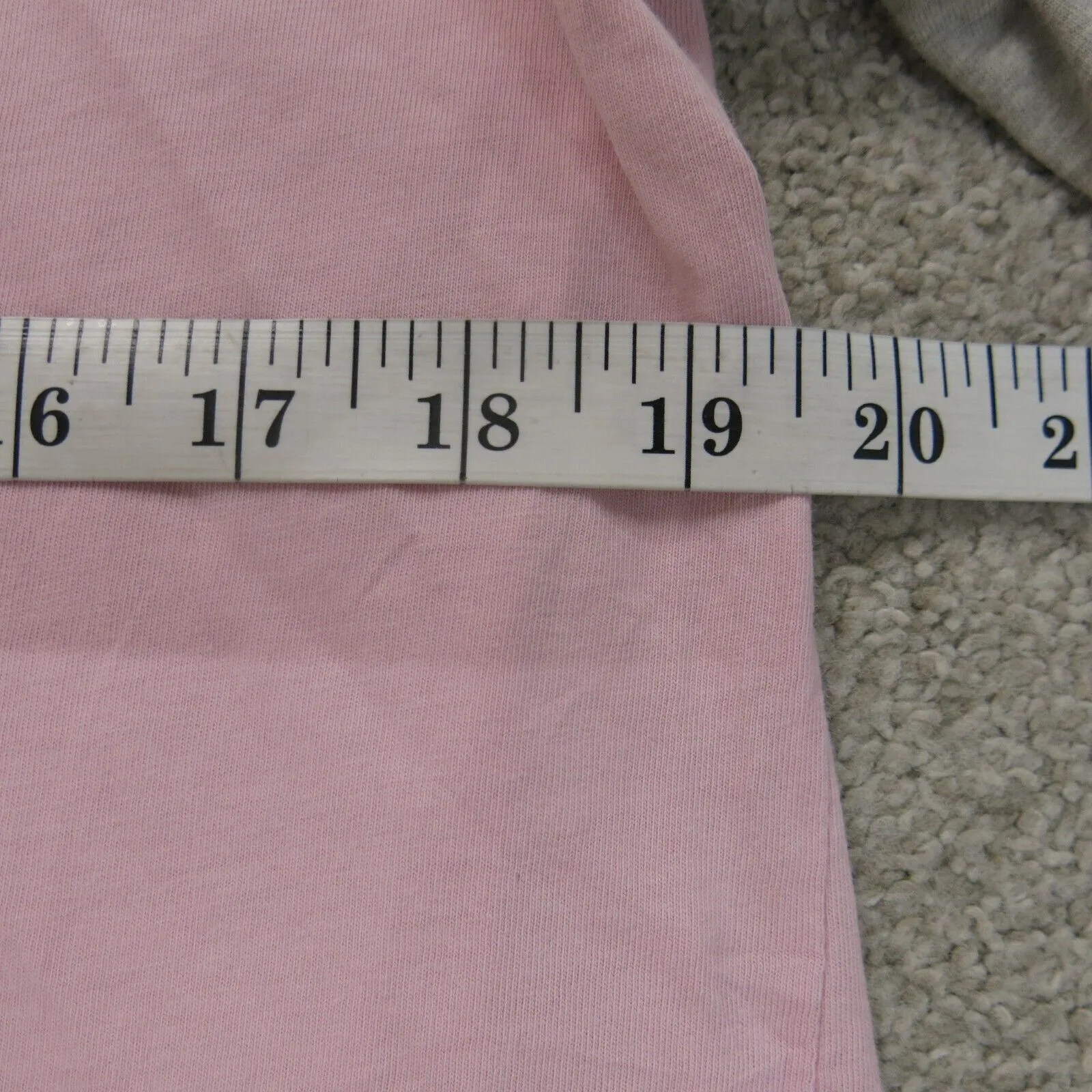 Disney World Shirt Womens XXL Pink Henley Neck Tee Tink Long Sleeve 100% Cotton