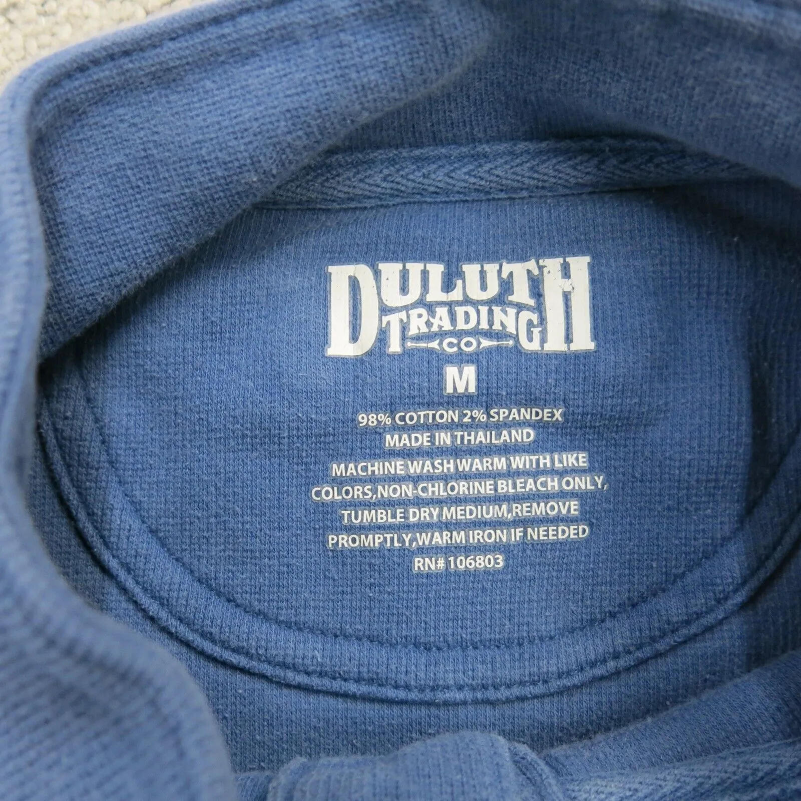 Duluth Shirt Men M Blue Long Sleeve Lightweight Outdoor Henley Tee Cotton Casual