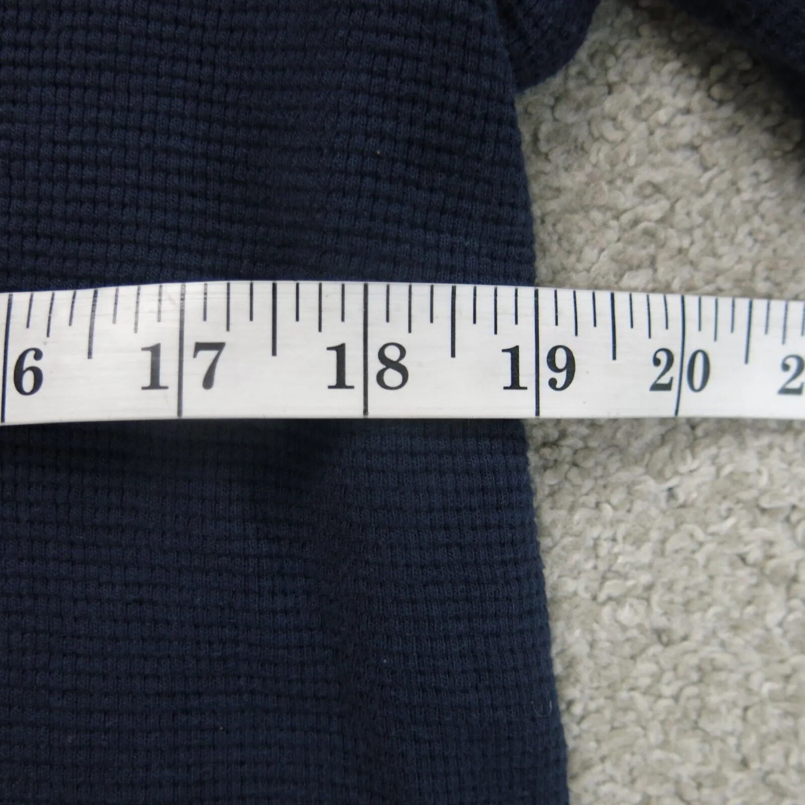 Eddie Bauer Shirt Men Medium Blue Long Sleeve Casual Henley Neck Tee Lightweight