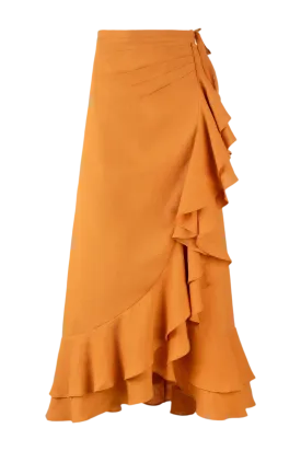 Golestan Ruffle Skirt - Canary by RosewaterHouse