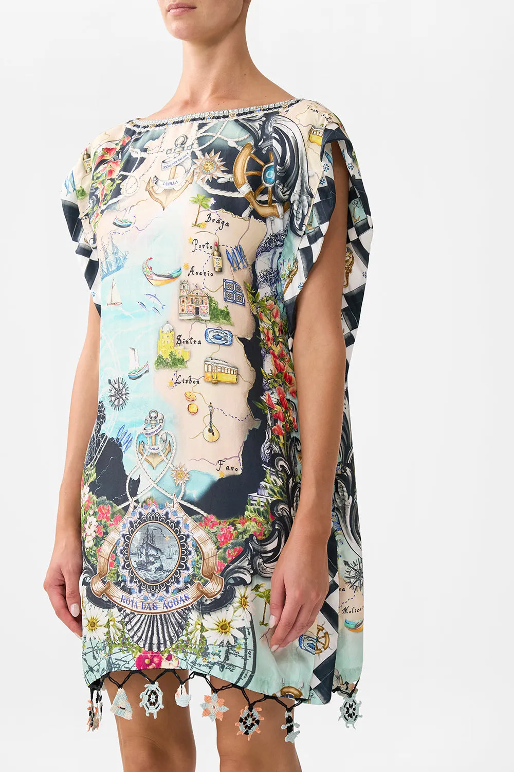 GUSSET TUNIC SHORT KAFTAN FOLK AFLOAT