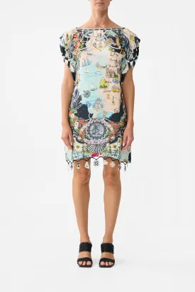 GUSSET TUNIC SHORT KAFTAN FOLK AFLOAT