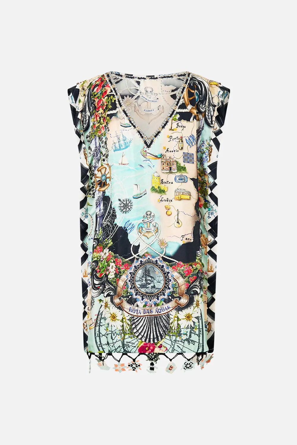 GUSSET TUNIC SHORT KAFTAN FOLK AFLOAT