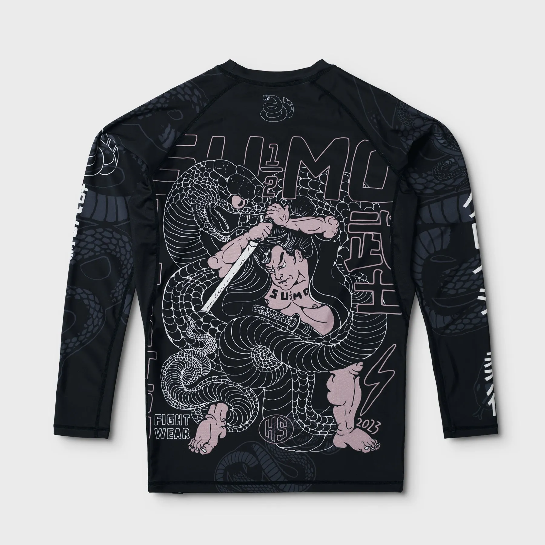 Half Sumo "Black Mamba" Long Sleeve Rash Guard