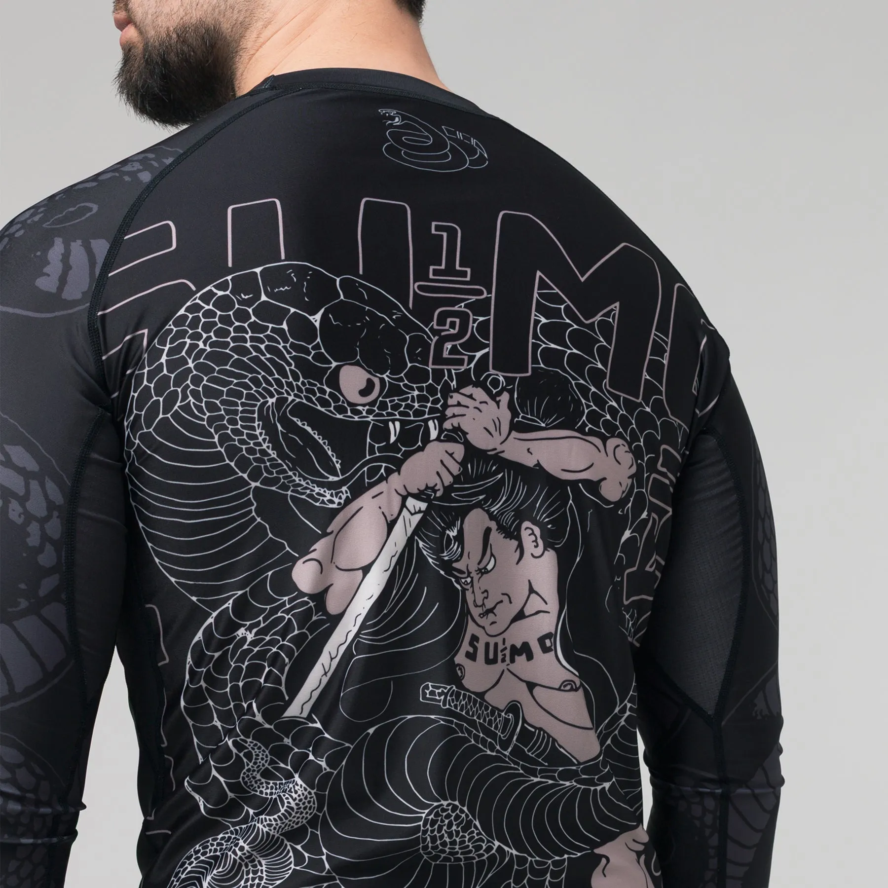 Half Sumo "Black Mamba" Long Sleeve Rash Guard