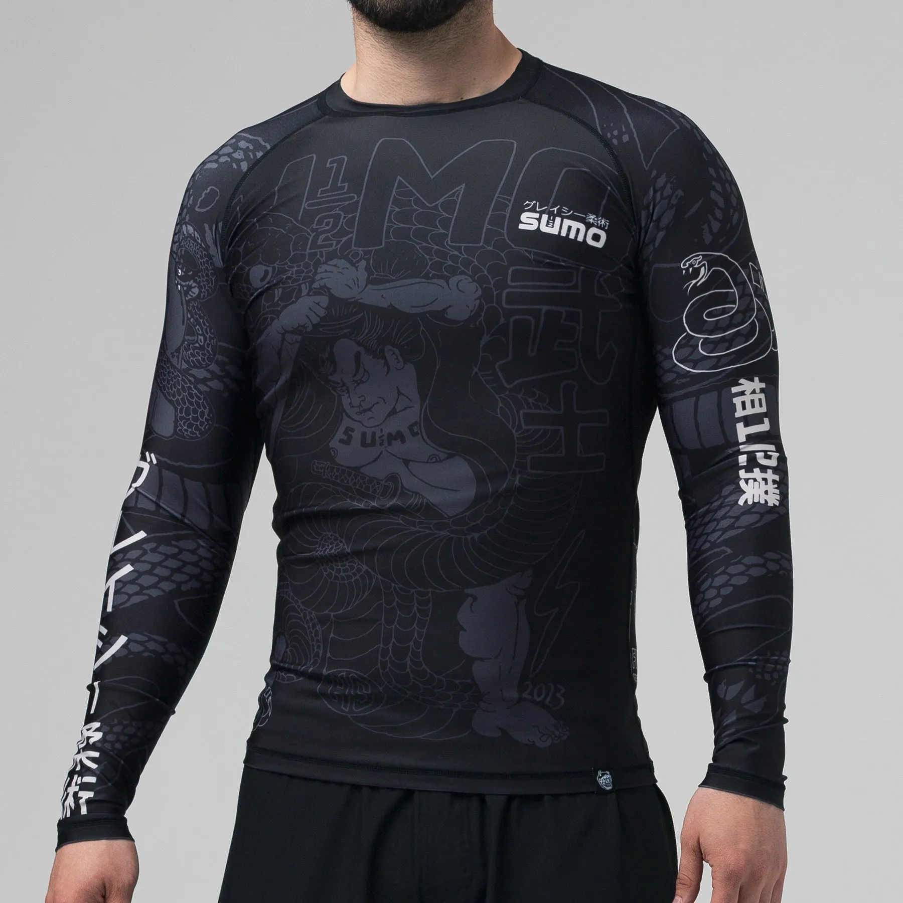 Half Sumo "Black Mamba" Long Sleeve Rash Guard