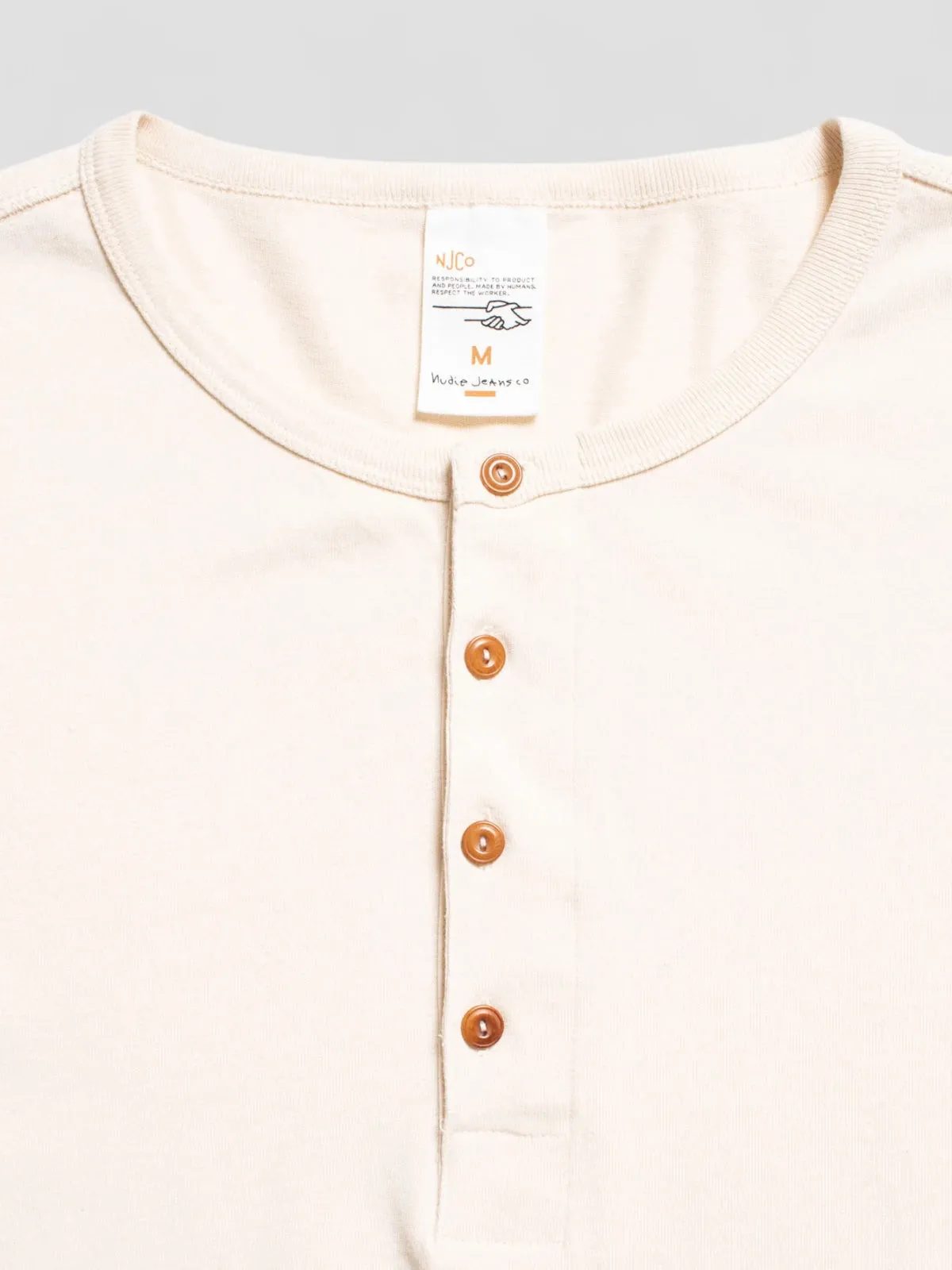Henley LS Tee - Ecru
