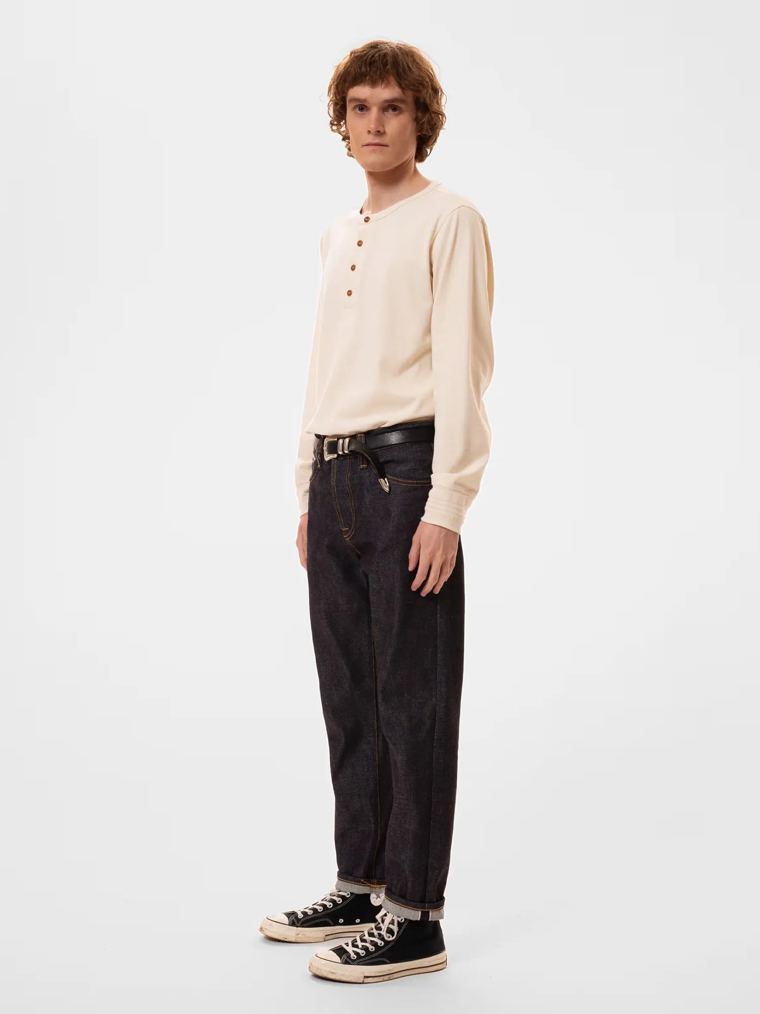 Henley LS Tee - Ecru