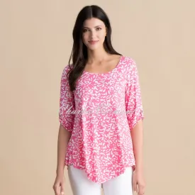 Marble Tunic Top - Style 6954-194 (Pink / White)