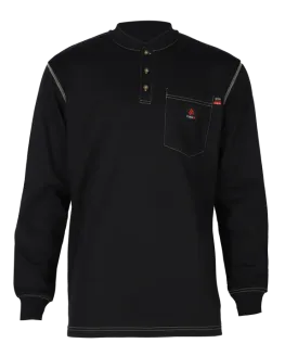 MFRCSHNLY-BLK Men's FR Henley T-Shirt