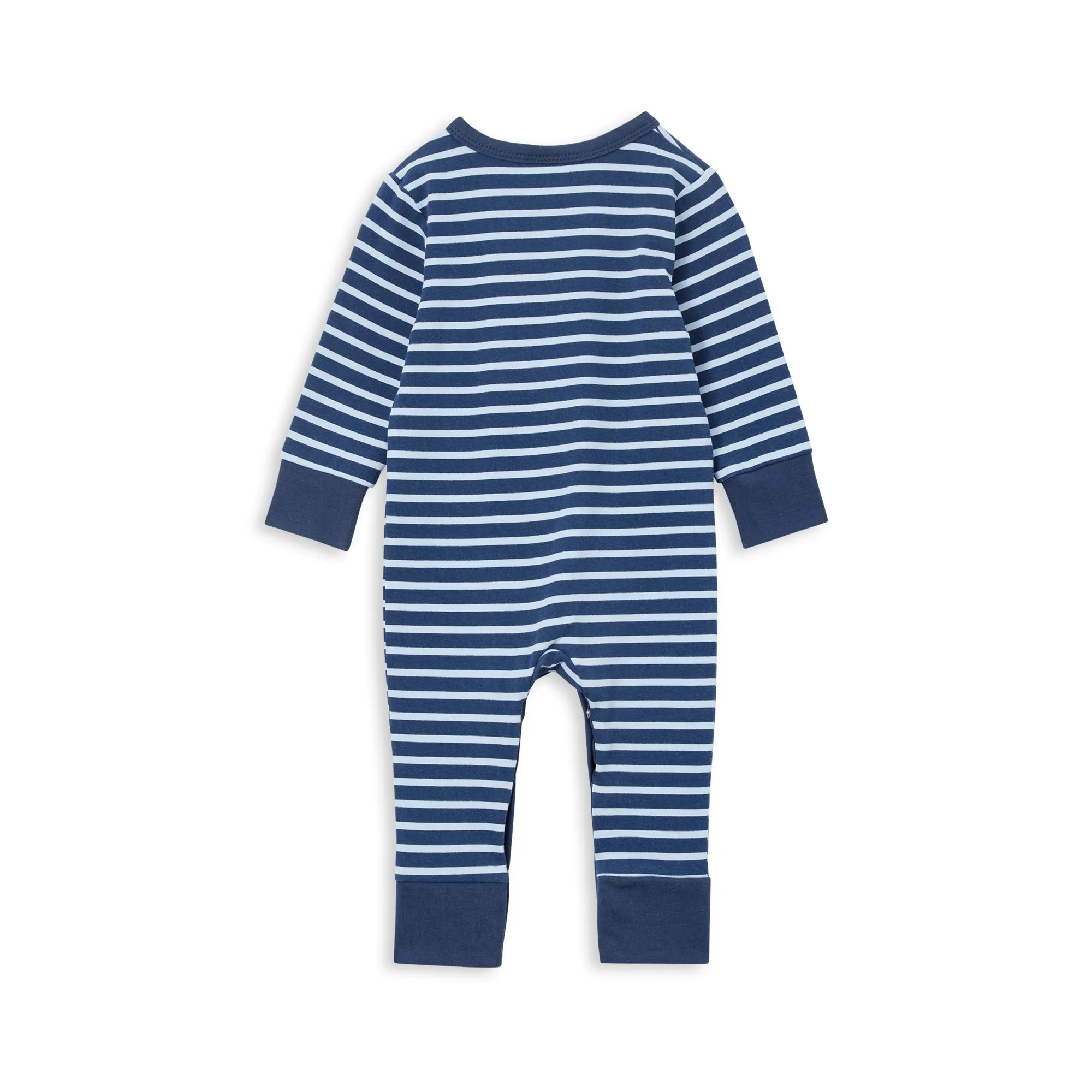 Milky Henley Romper - Indigo Stripe