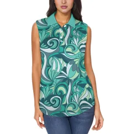 Mima Sleeveless Polo Top