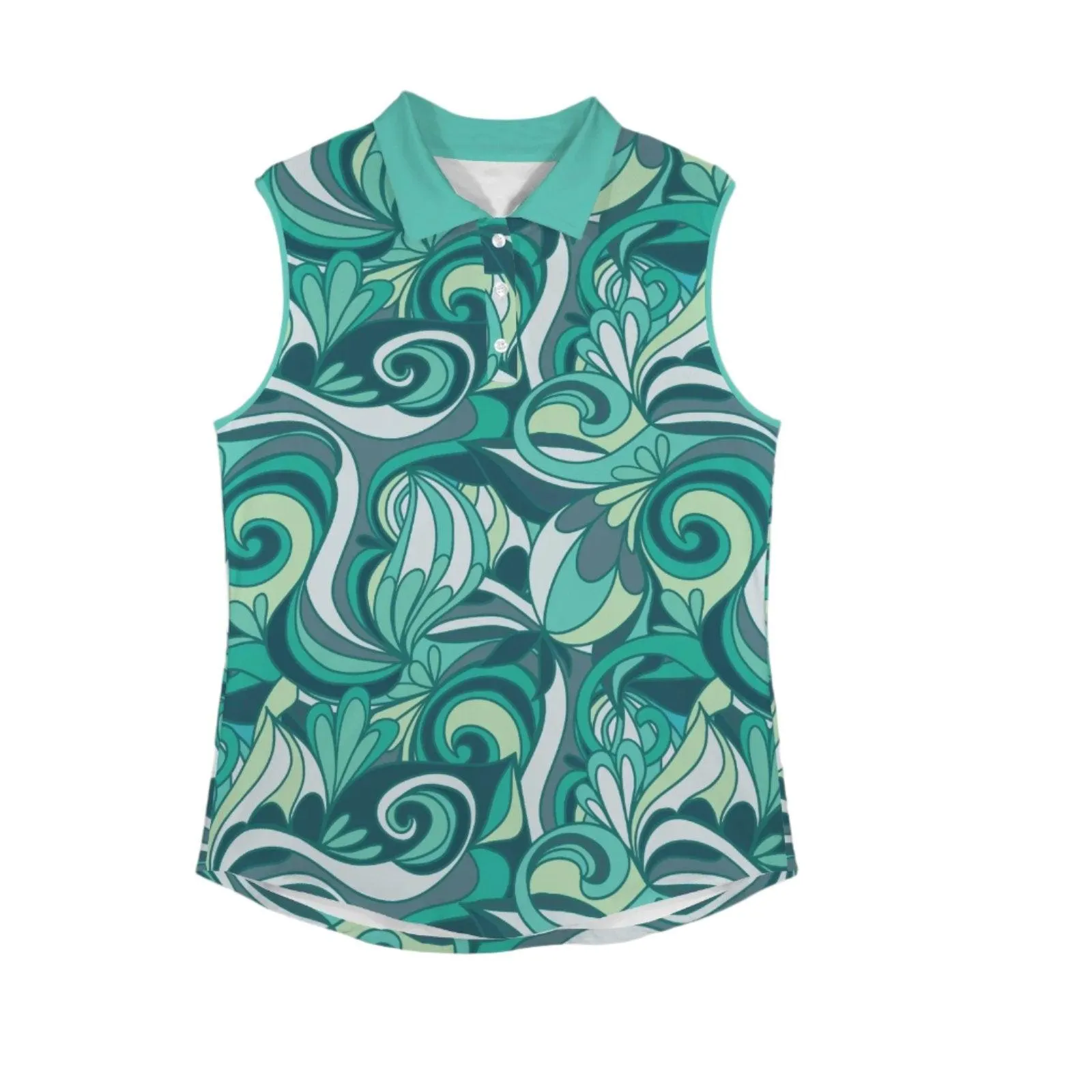 Mima Sleeveless Polo Top