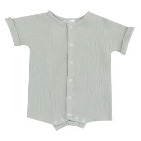 Muslin Dolman Henley Romper - Desert Green by Angel Dear