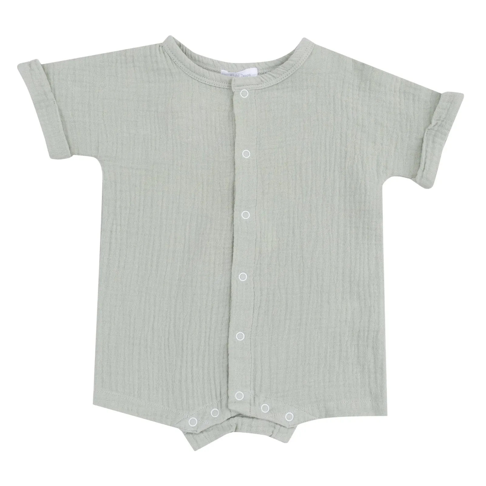 Muslin Dolman Henley Romper - Desert Green by Angel Dear