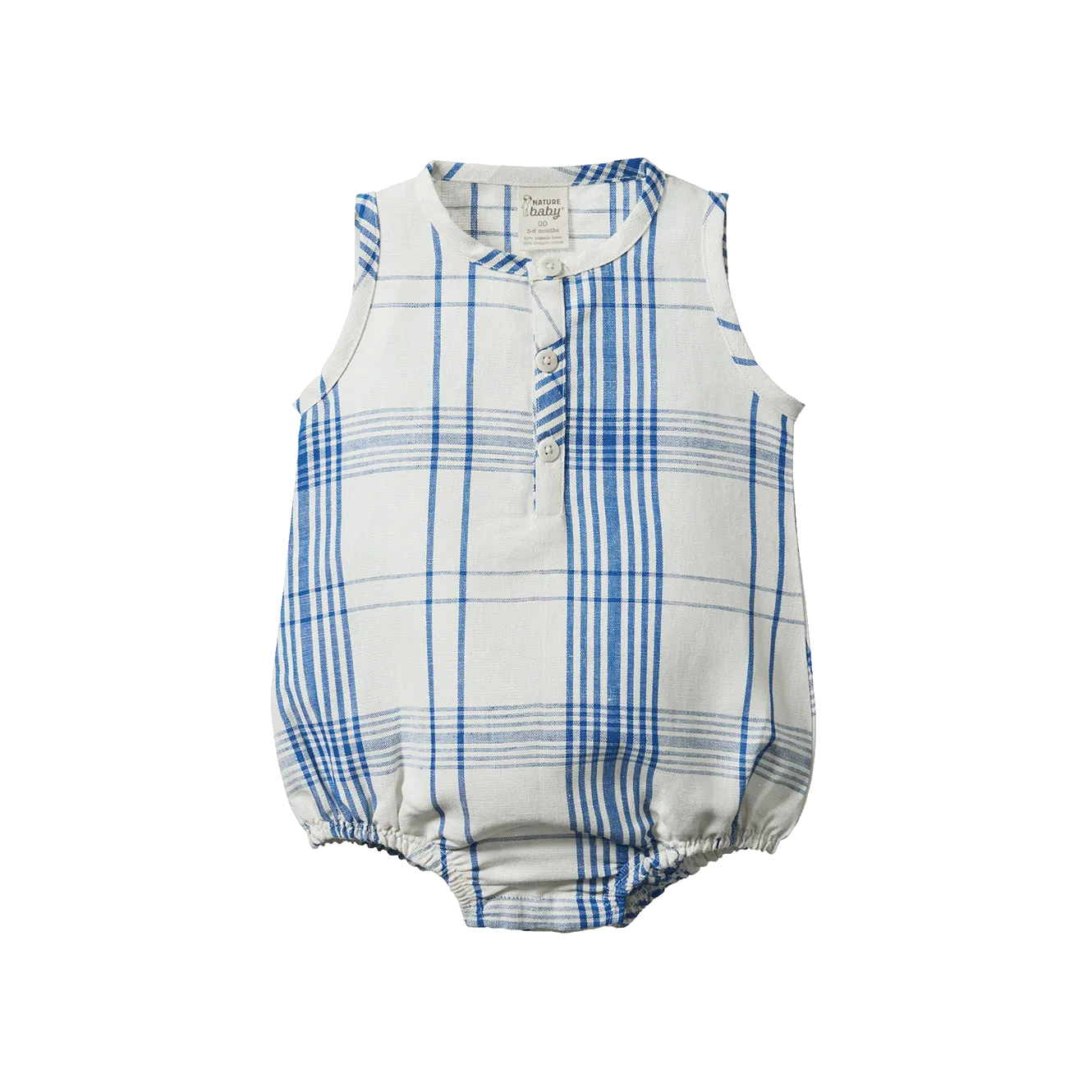 Nature Baby Cedar Suit Linen - Clyde Check