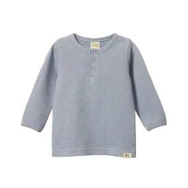 Nature Baby Henley Tee Waffle - Dusky