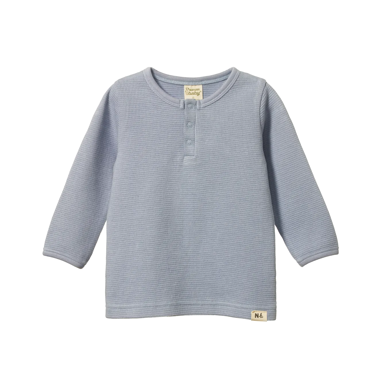 Nature Baby Henley Tee Waffle - Dusky