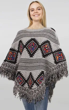 P1838 Tribe Pattern Comfy Poncho 6pcs Pack