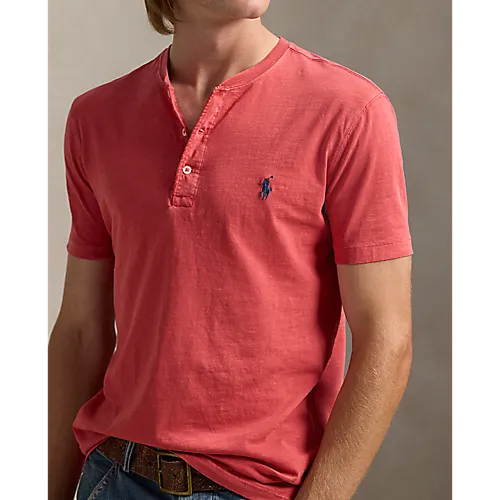 Slub Jersey Henley T-Shirt