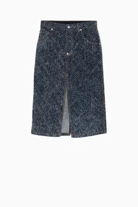 Stella McCartney Boucle Denim Skirt - Blue