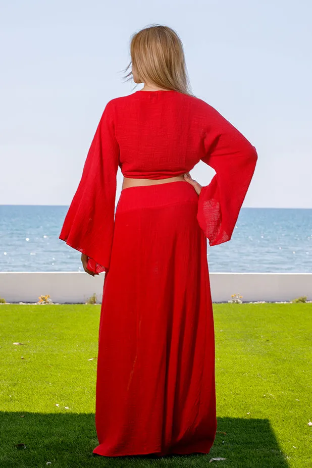 Sun Sea & Roses – Elisabetta Skirt Red