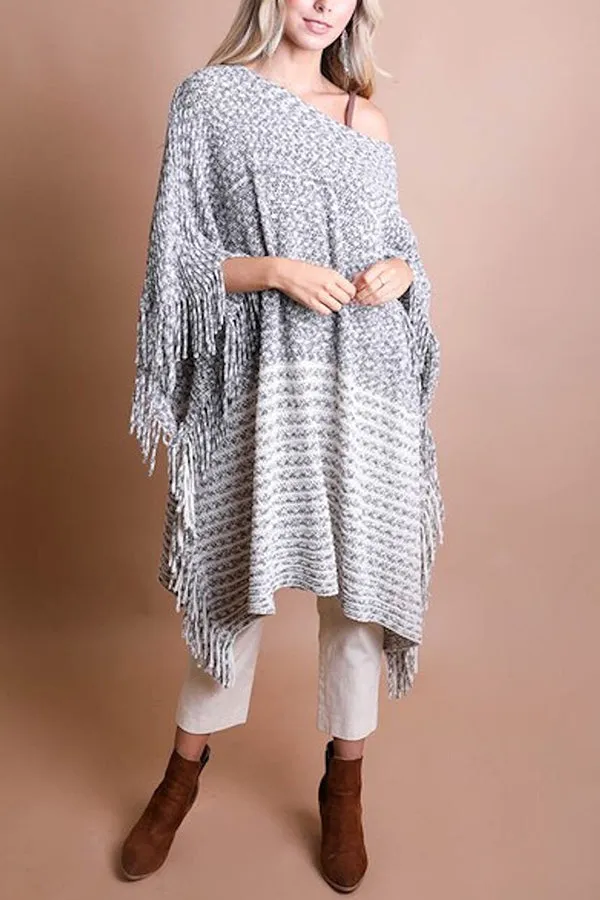 Sweet And Innocent Chenille Poncho Top