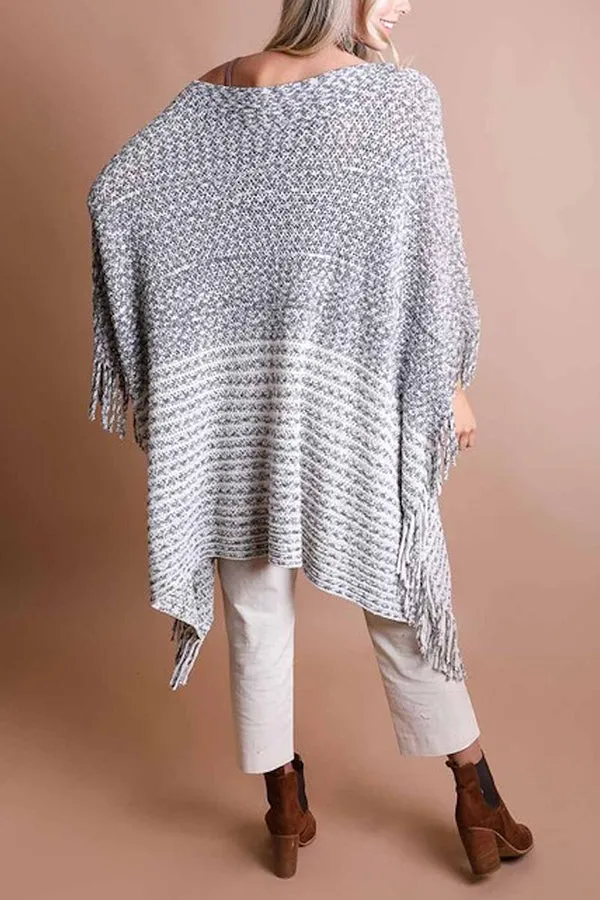 Sweet And Innocent Chenille Poncho Top