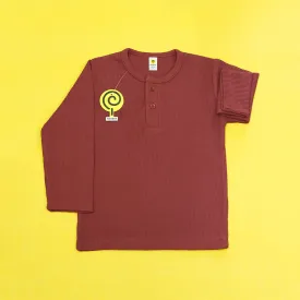 Terracotta Waffle-knit Henley
