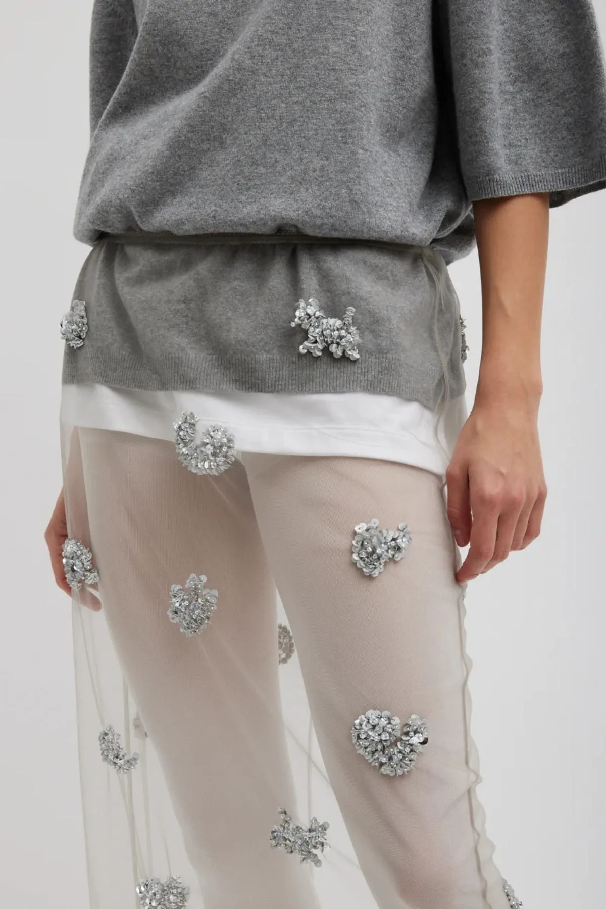 Tibi Artemis Slip Skirt - Grey Multi