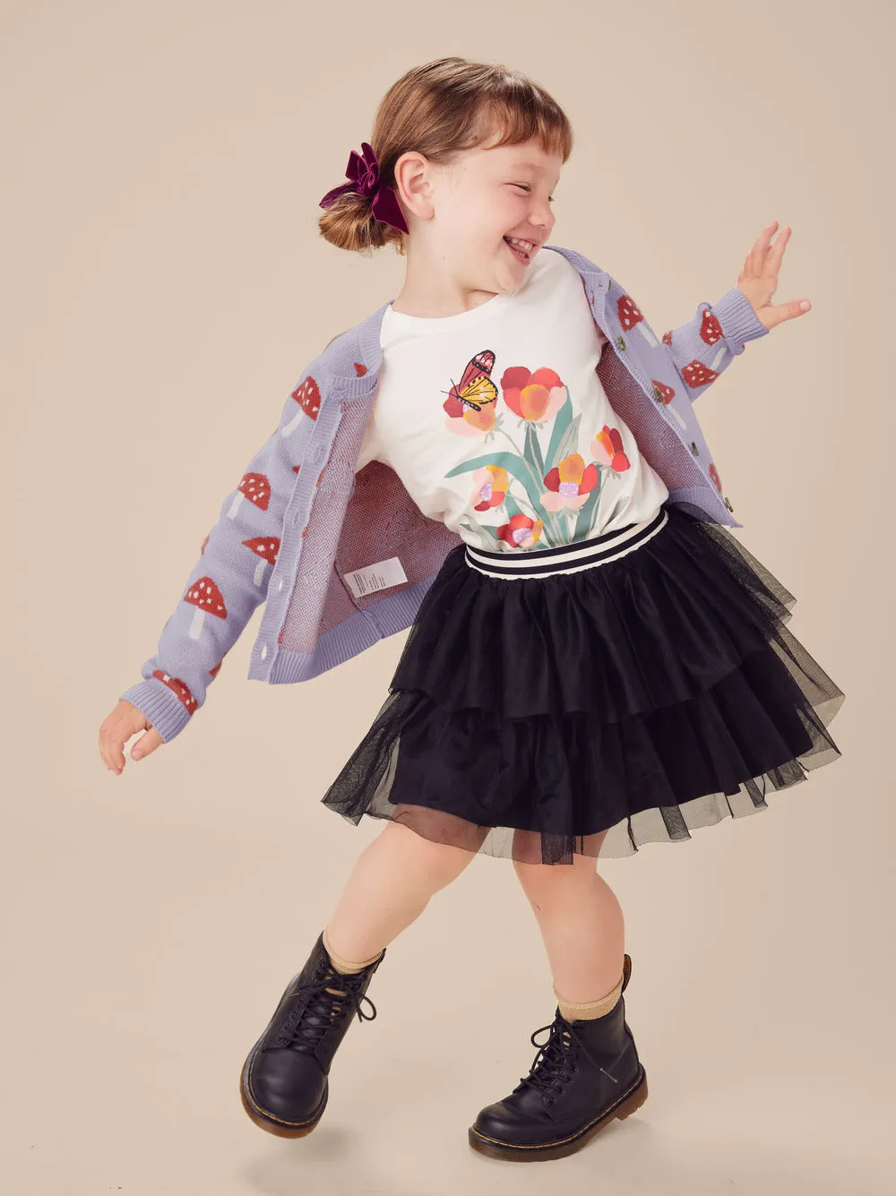 Tiered Tulle Skirt: Jet Black