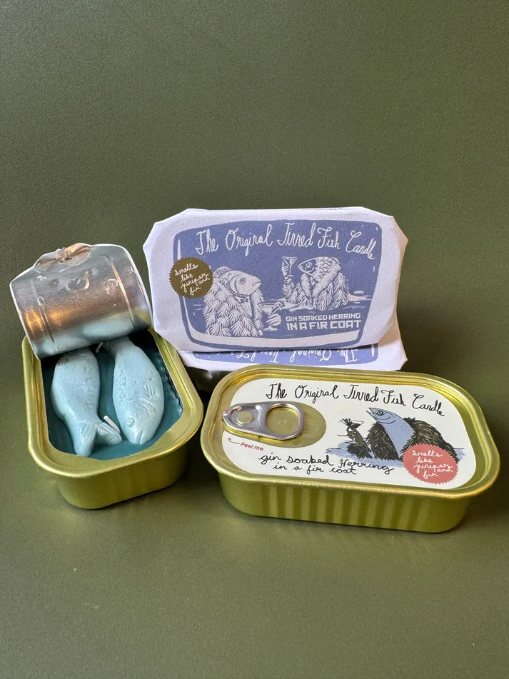 Tinned Fish Candle in Juniper & Fraser Fir