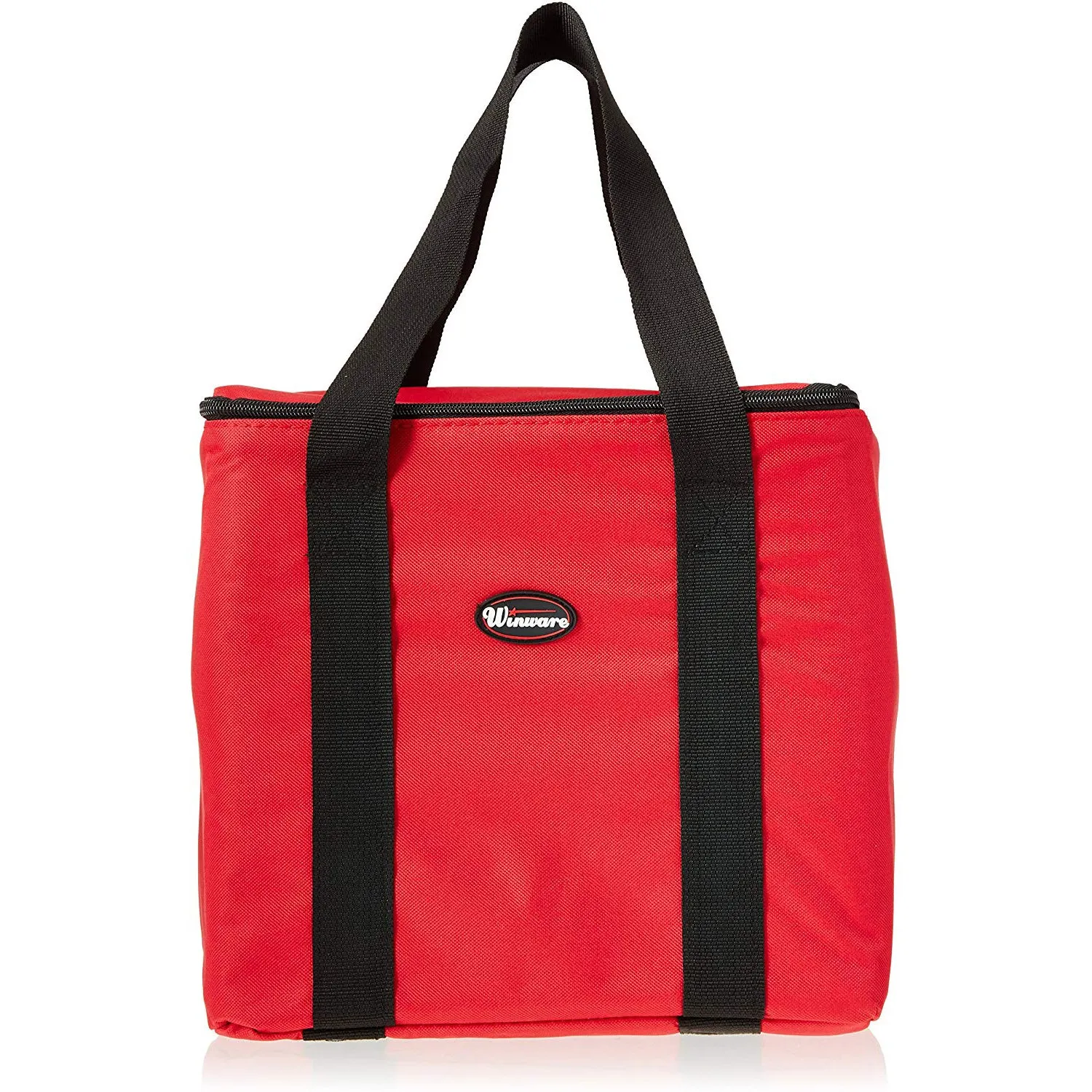 Winco BGDV-12 12" Insulated Food Delivery Bag - Red